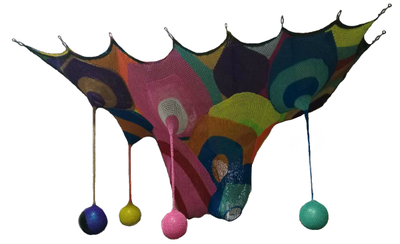 Вязаный игровой лабиринт «Красочные сети «Авоська»