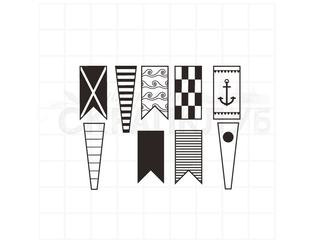 Путешествие, штамп "Морские флажки"