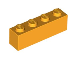 Brick 1 x 4, Bright Light Orange (3010 / 4490697 / 6003004)