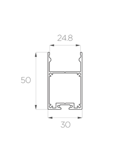 Алюминиевый профиль 4L-3050-S ANOD