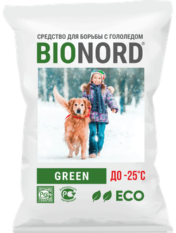 Противогололедный реагент BIONORD GREEN (Бионорд), 12 кг (до - 25°С)
