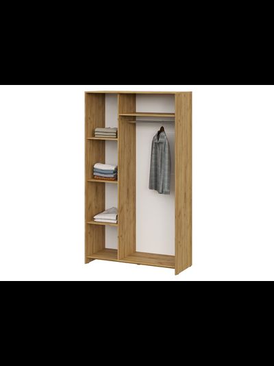 Дольче Шкаф трехстворчатый Дуб золотой/Белый