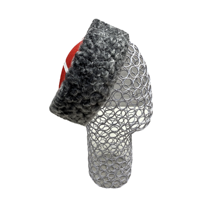 Кубанка из натурального серого каракуля 8см