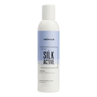 Шампунь для сухих и повреждённых волос "SILK ACTIVE", 200мл (Greenmade)