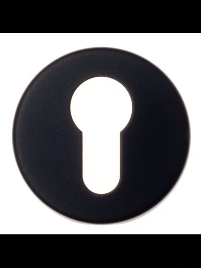 Накладка под цилиндр на круглом основании Fratelli Cattini CYL-7 NM матовый черный 2 шт.