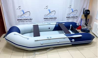 Моторная лодка Таймень NX 3600 НДНД PRO светло-серый/синий - MNELODKU.RU