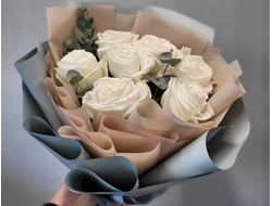 Букет  из роз "Ванильное небо"