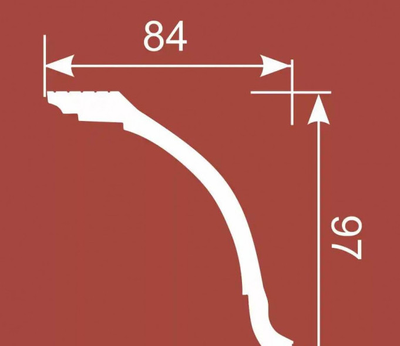 Карниз из экополимера Cosca Decor KX015, 2 метра