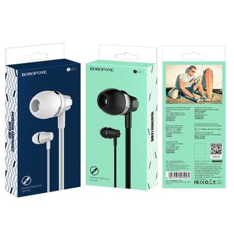 6957531095101	Наушники Borofone BM21 Graceful universal earphones with mic, white