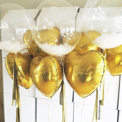 Шар (18''/46 см) Сердце, Золото