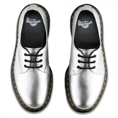 Ботинки Dr. Martens 1461 женские серебристые