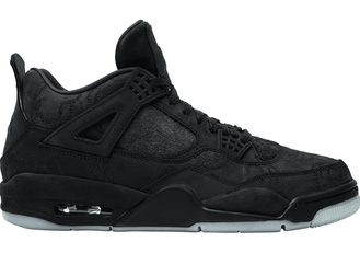 Nike Air Jordan Retro 4 Kaws Black фото