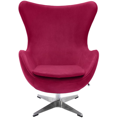 Кресло EGG CHAIR (винный, искусственная замша)