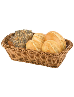 Корзина для хлеба прямоуг. 31,5*22*8,5 см. бежевая полиротанг