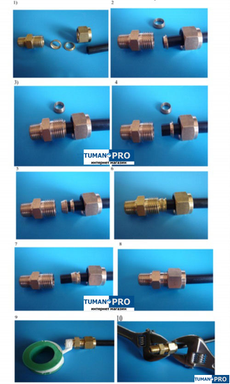 Фитинг OD Г-образный Ø3/8" (9,52 мм)