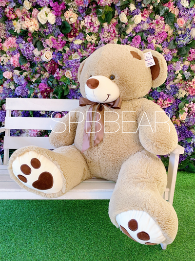 Большой плюшевый мишка 150 см кремовый Тони