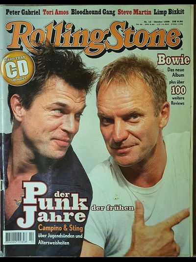 Rolling Stone Germany Magazine October 1999 Sting, Campino,David Bowie Иностранные журналы, Intpress
