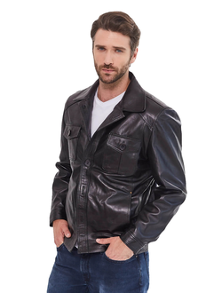 мужская кожаная рубашка