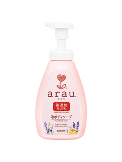 Пенное мыло для тела SARAYA Arau Foam Body Soap с экстрактом розмарина, лаванды и апельсина (550 мл)