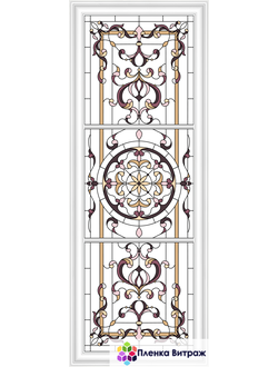Пленка самоклеющаяся на потолок , витражная пленка, пленочный витраж с классическим рисунком