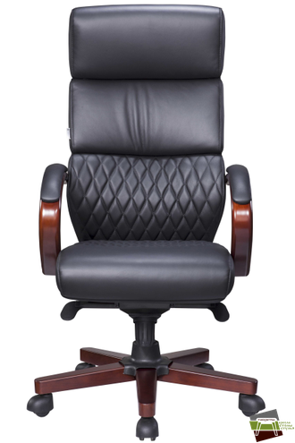 Кресло для руководителя  Everprof President Wood Экокожа Черный