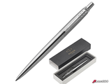 Ручка шариковая PARKER «Jotter Core Stainless Steel CT», корпус серебристый, хромированные детали, синяя. 142378