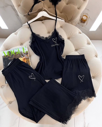 Домашняя одежда Виктория Сикрет 5в1 цвет черный