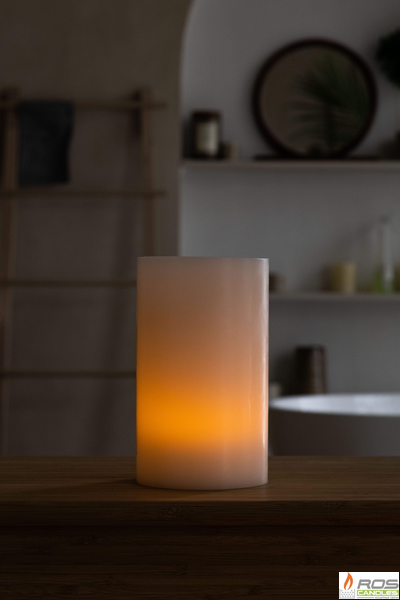 Гладкий парафиновый плафон для LED свечей - 11,7*20см