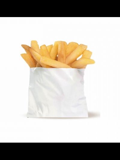 Бумажный карман/пакетик для картофеля фри (белый, 100 шт), 115*100мм