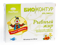 Рыбный жир с экстрактами ромашки зверобоя и календулы