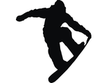 Наклейка сноубордист 011