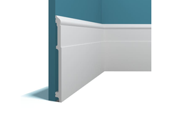 Плинтус напольный Перфект Plus P115, из дюрополимера, влагостойкий, под покраску, 2 метра