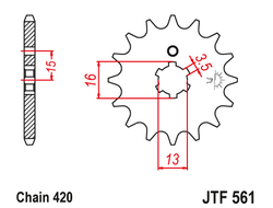 Звезда ведущая JT JTF561.15 (JTF561-15) (F561-15)