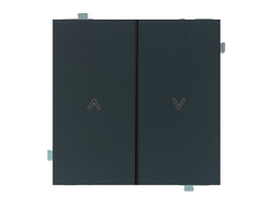 Выключатель для жалюзи (механизм + клавиша) черный матовый