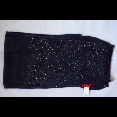 Шарф с пайетками Италия Vizio Tresor / Orozeb 5609/5893/5851 синий