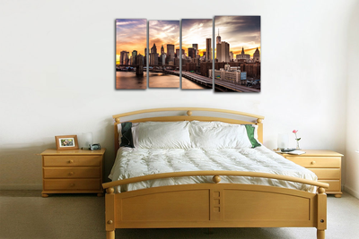 Модульная картина "Закат в Нью-Йорке"