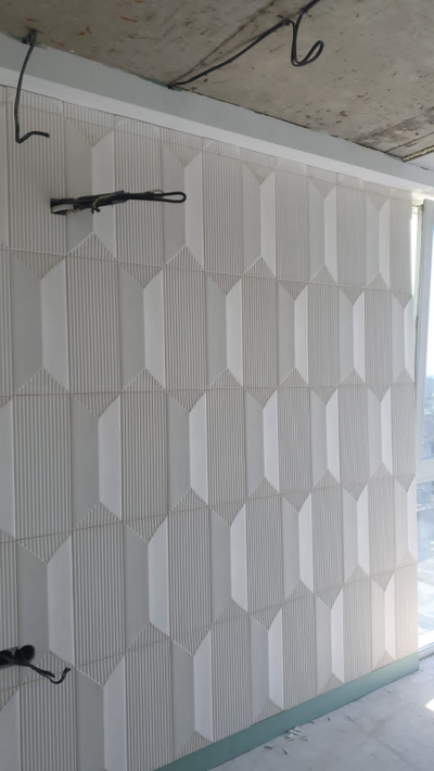 Гипсовая 3D панель "Гранд" (результат монтажа 2)