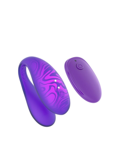 AM-001V Парный вибромассажер TWEEN+, Purple с управлением через приложение.