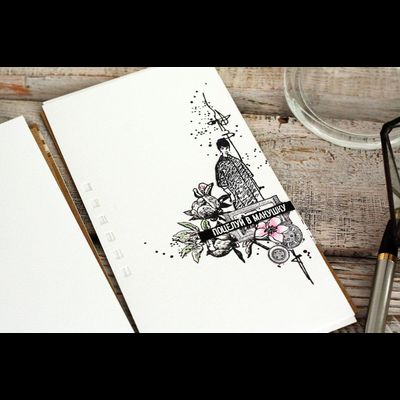 ФП штамп "Девушка в полупальто"