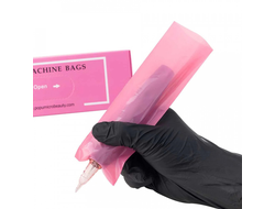 Защита на тату-машинку (типа PEN) POPU 5,2см*16,5см, 200 шт. (розовая)