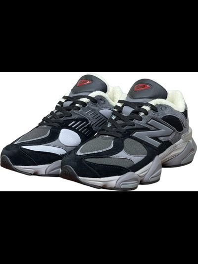New Balance 9060 Black Grey с мехом