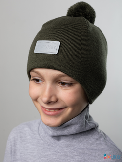 Шапка 24201-02 х/б подклад, темный хаки 54-56