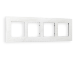 Рамка 4-я Белый мрамор, коллекция GRAND - Ambrella Volt - ALFA