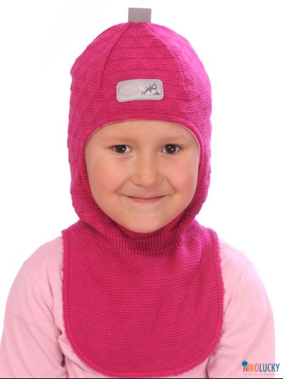 Шапка-шлем "Саша" 20201-02, цвет малиновый, р. 54-56
