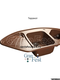 Керамическая мойка GRANFEST GF-C1040E угловая
