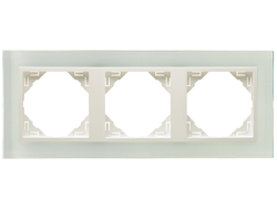 Efapel 90930 TCG, Рамка 3 поста, стекло/лед