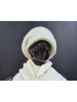 шарф платок белый с пайетками Италия Визио фото