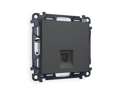 Розетка компьютерная RJ-45 CAT6 Графит мягкое касание - Ambrella Volt - ALFA