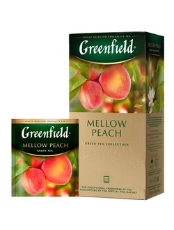 Чай Greenfield Mellow Peach зеленый с персиком и мандарином 25 пакетиков