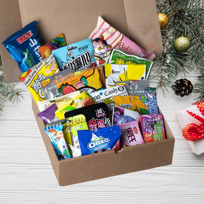 Новогодняя коробка сладостей - ASIA-BOX XXL (30-33 сладости)  (БЕСПЛАТНАЯ ДОСТАВКА)